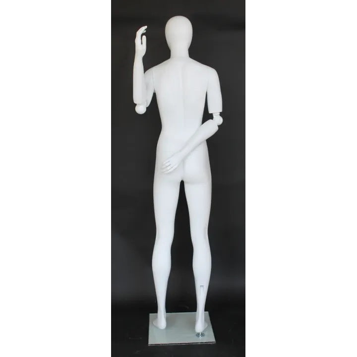 Female White Mannequin with Movable Elbows MM-SFW38E-WT