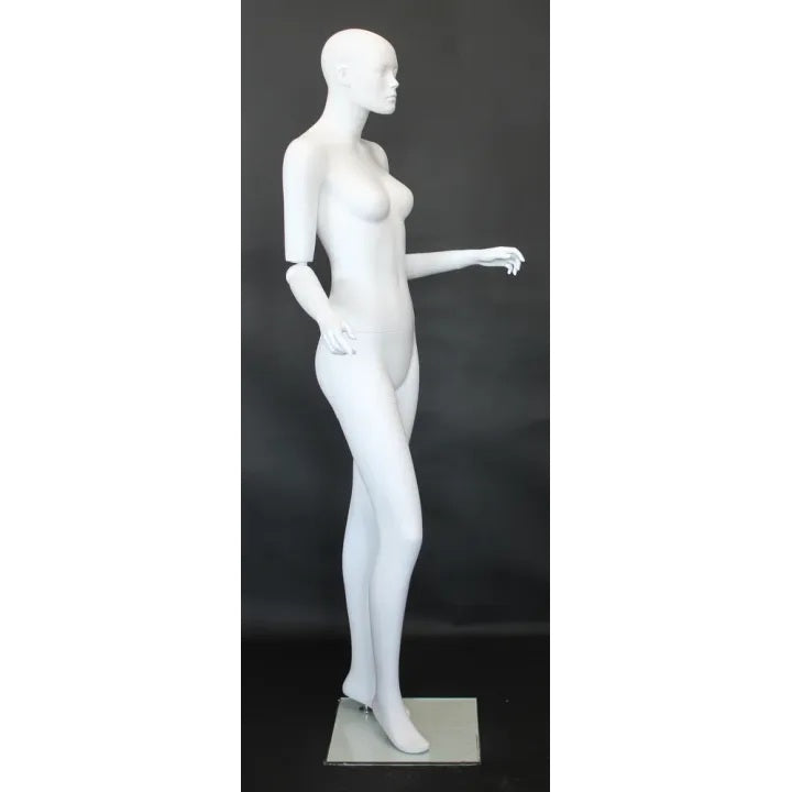 Female White Mannequin with Movable Elbows MM-SFW39-WT