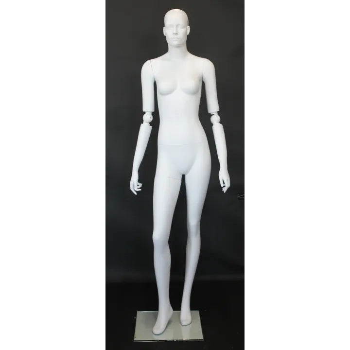 Female White Mannequin with Movable Elbows MM-SFW39-WT