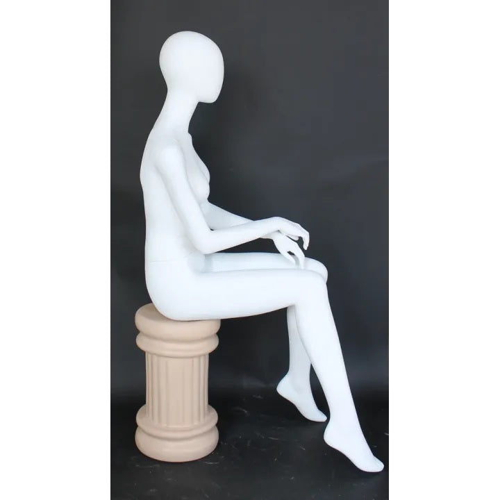 Egghead Female Sitting Mannequin MM-SFW77E-WT
