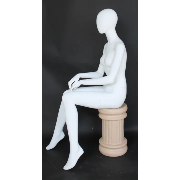 Egghead Female Sitting Mannequin MM-SFW77E-WT