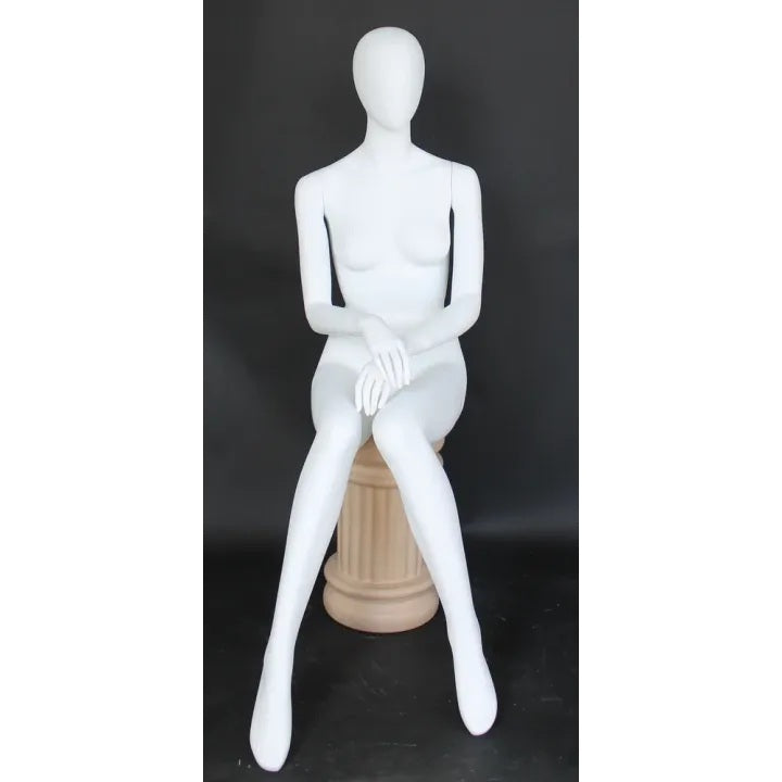 Egghead Female Sitting Mannequin MM-SFW77E-WT