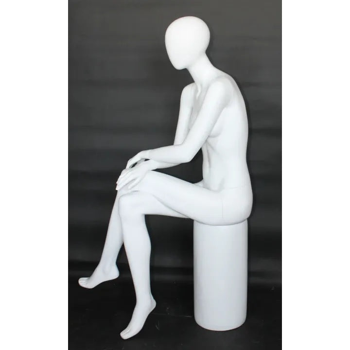 Egghead Female Sitting Mannequin MM-SFW79E-WT