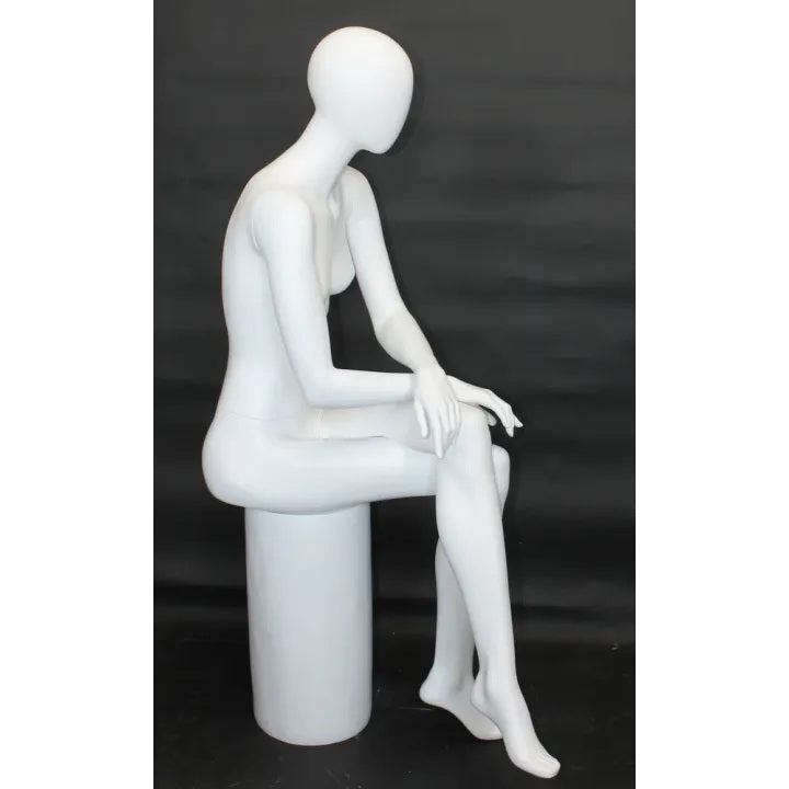 Egghead Female Sitting Mannequin MM-SFW79E-WT