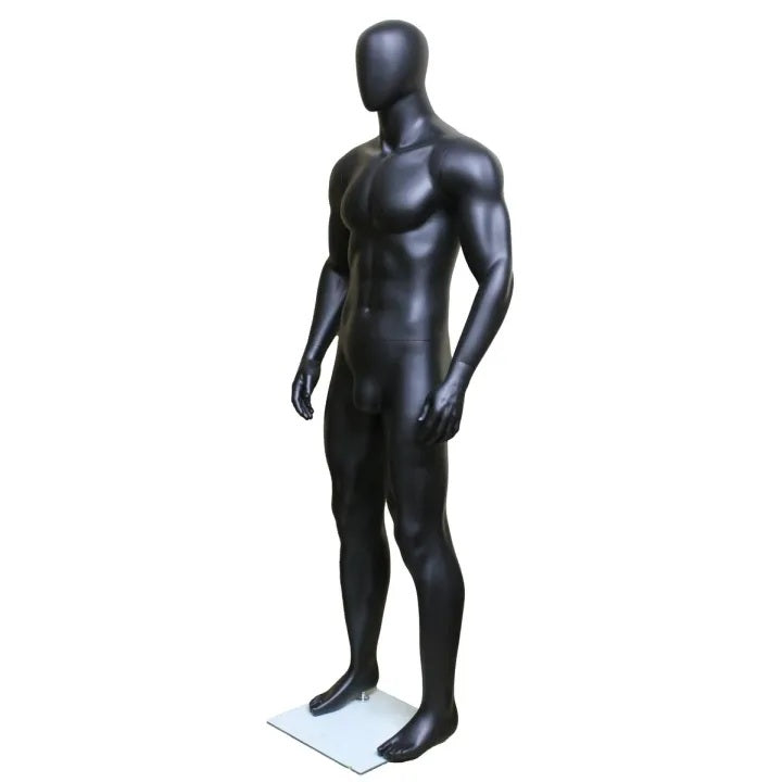 Male Athletic Egghead Mannequin MM-STB-4ME-MB