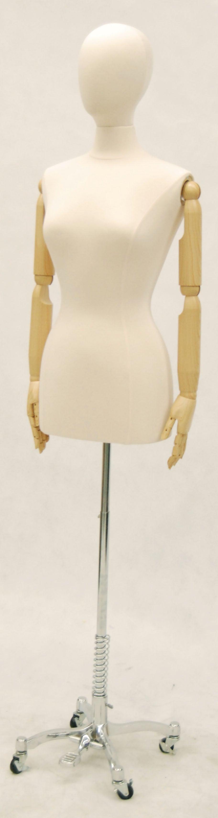 Female Display Dress Form with Arms and Head MM-JFF6/8WARM