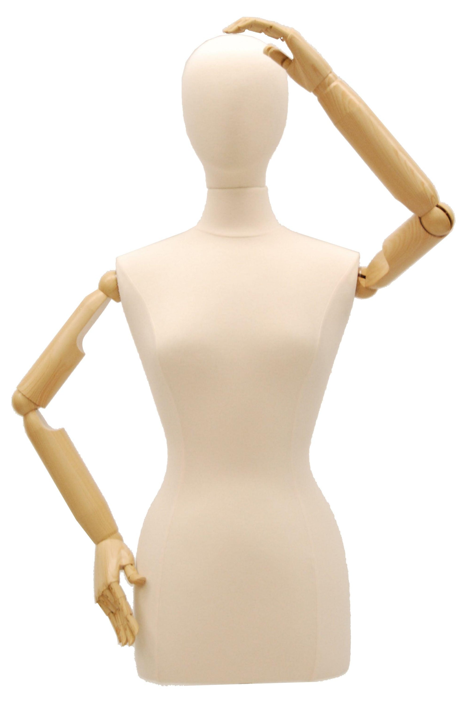 Female Display Dress Form with Arms and Head MM-JFF6/8WARM - Mannequin Mall