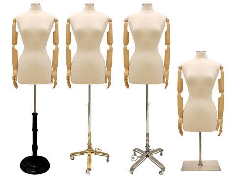 Female Display Dress Form with Arms and Head MM-JFF6/8WARM