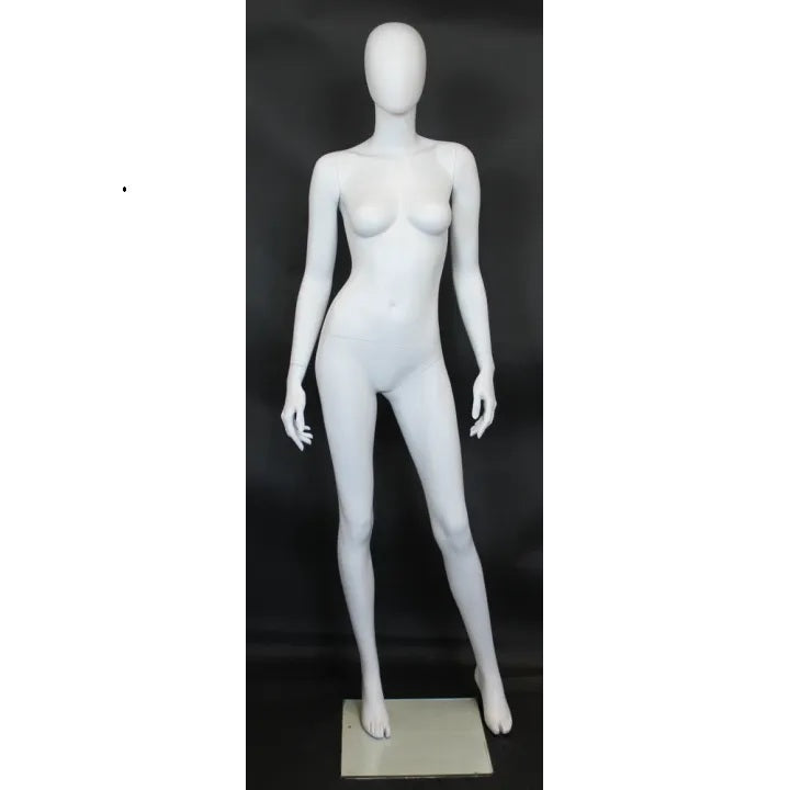 Female Egghead Matte White Mannequin MM-SFW21E