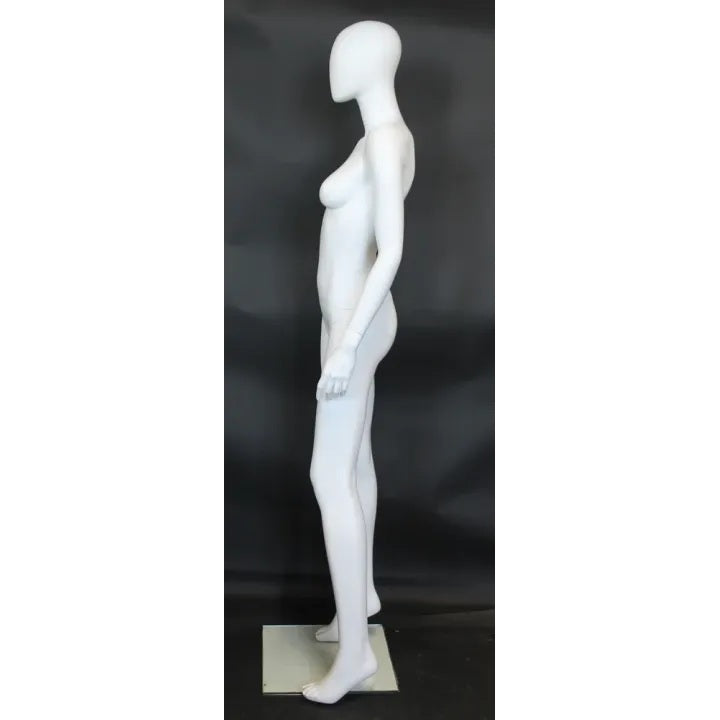 Female Egghead Matte White Mannequin MM-SFW21E