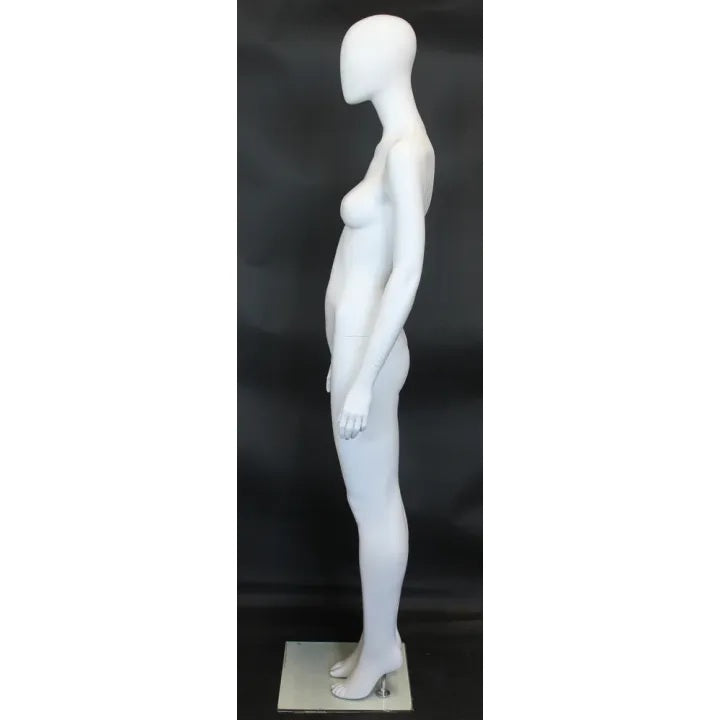 Female Egghead Matte White Mannequin MM-SFW22E