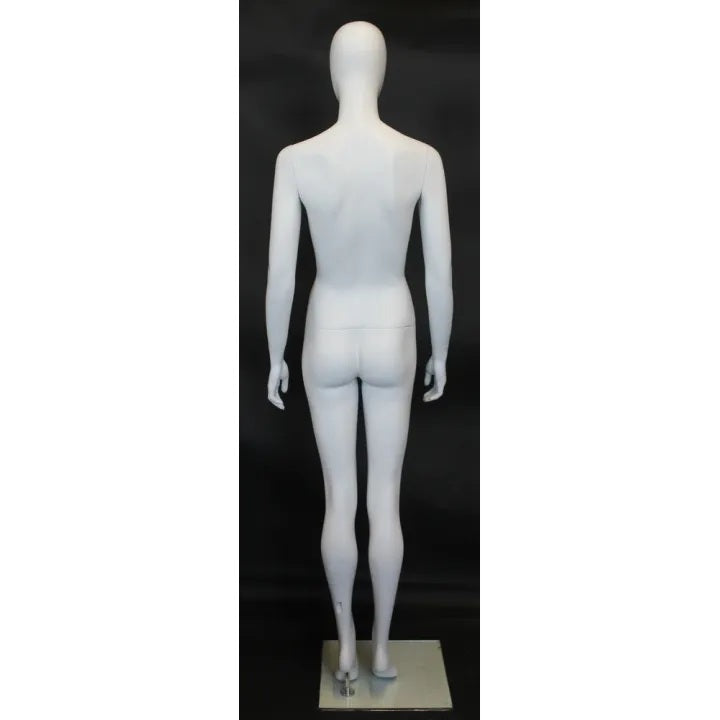 Female Egghead Matte White Mannequin MM-SFW22E