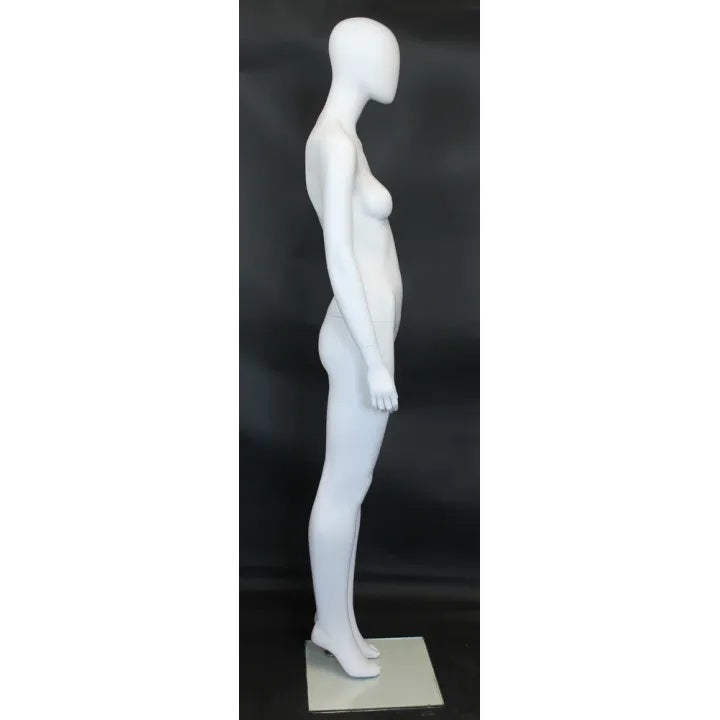 Female Egghead Matte White Mannequin MM-SFW22E