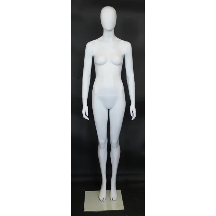 Female Egghead Matte White Mannequin MM-SFW22E