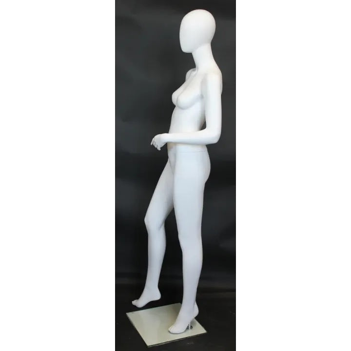 Female Egghead Matte White Mannequin MM-SFW24E