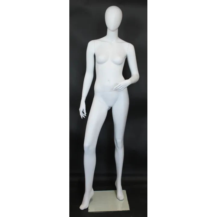 Female Egghead Matte White Mannequin MM-SFW24E
