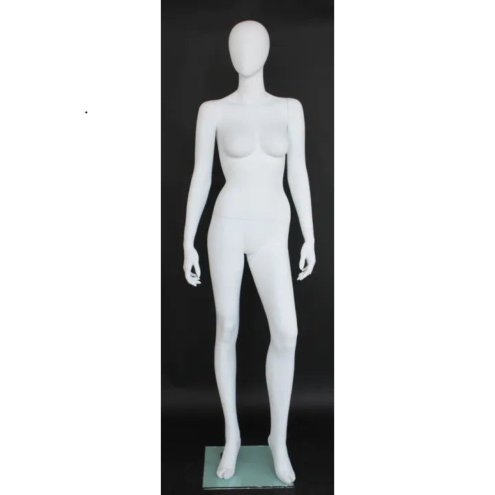Female Egghead Matte White Mannequin MM-SFW41E-WT