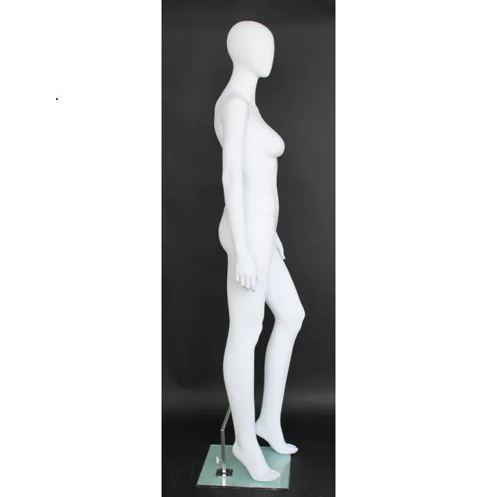 Female Egghead Matte White Mannequin MM-SFW41E-WT