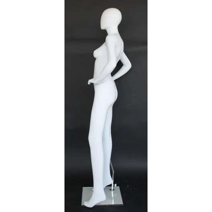 Female Egghead Matte White Mannequin MM-SFW70E