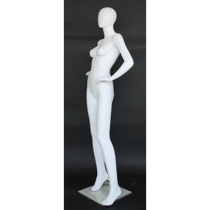 Female Egghead Matte White Mannequin MM-SFW70E