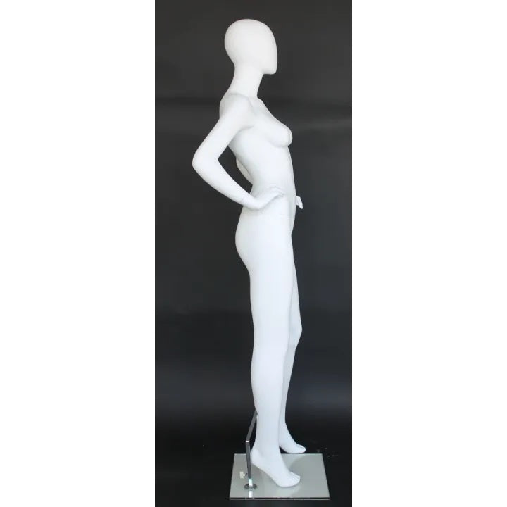 Female Egghead Matte White Mannequin MM-SFW70E