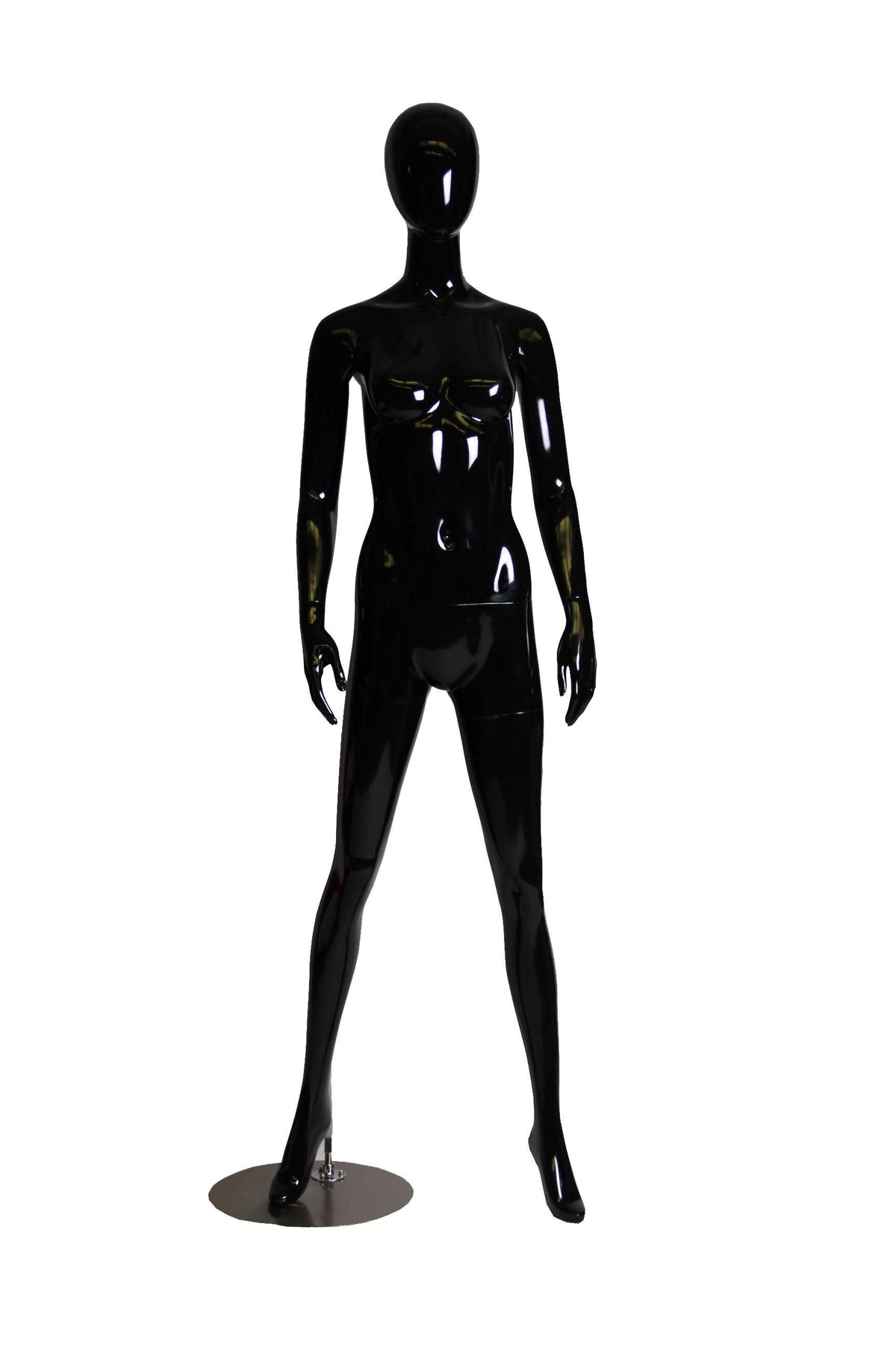 Black Female Egghead Mannequin MM-GF11BK - Mannequin Mall