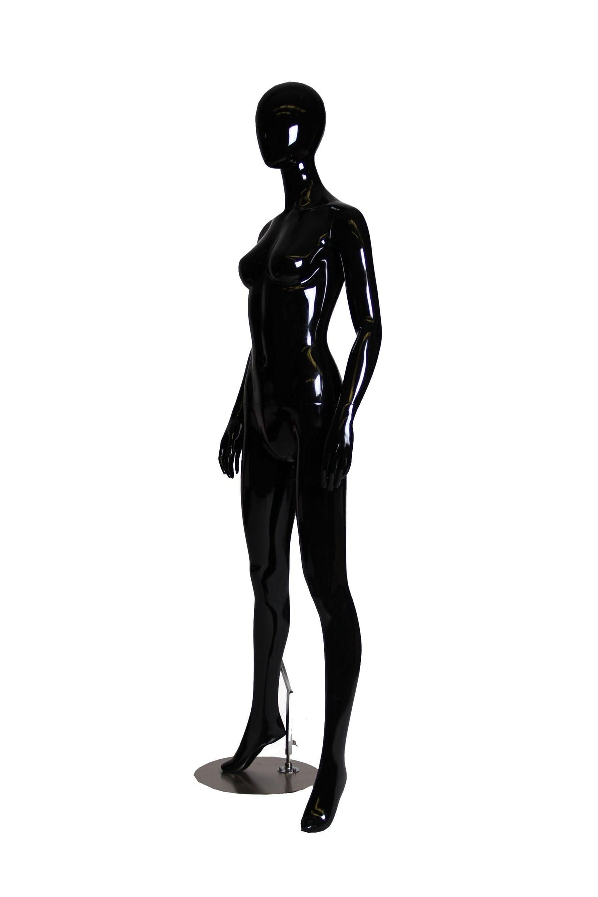 Black Female Egghead Mannequin MM-GF11BK - Mannequin Mall