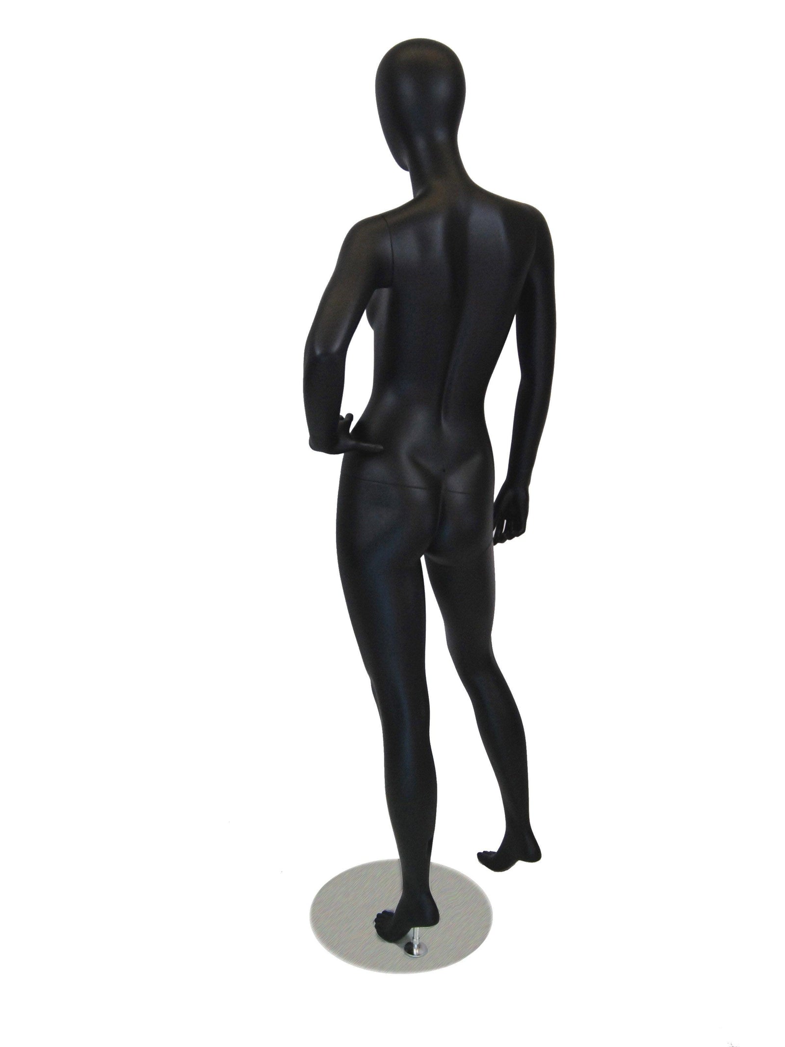 Black Female Egghead Mannequin MM-GF12BK - Mannequin Mall