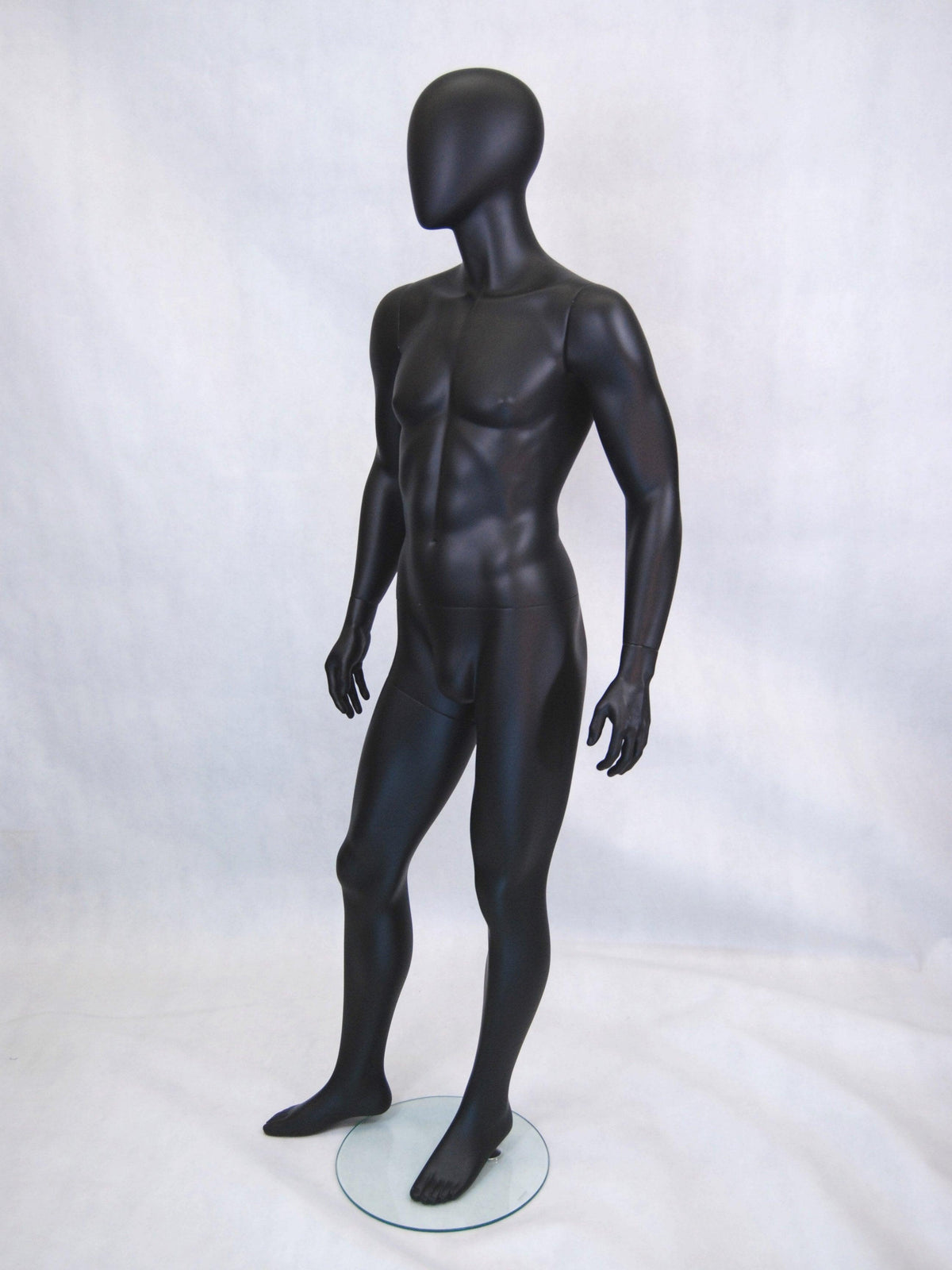 Black Male Egghead Mannequin MM-GM53BK - Mannequin Mall