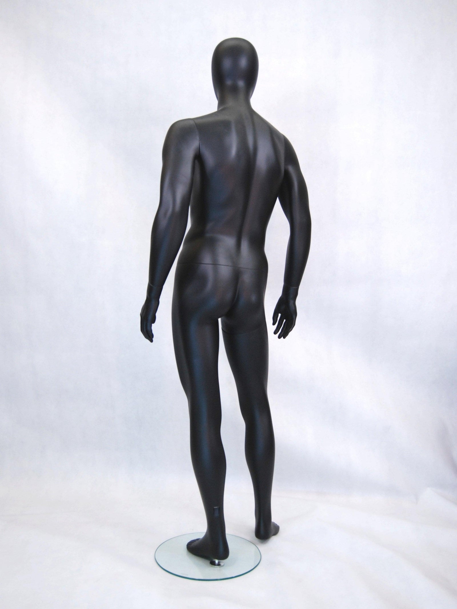 Black Male Egghead Mannequin MM-GM53BK - Mannequin Mall