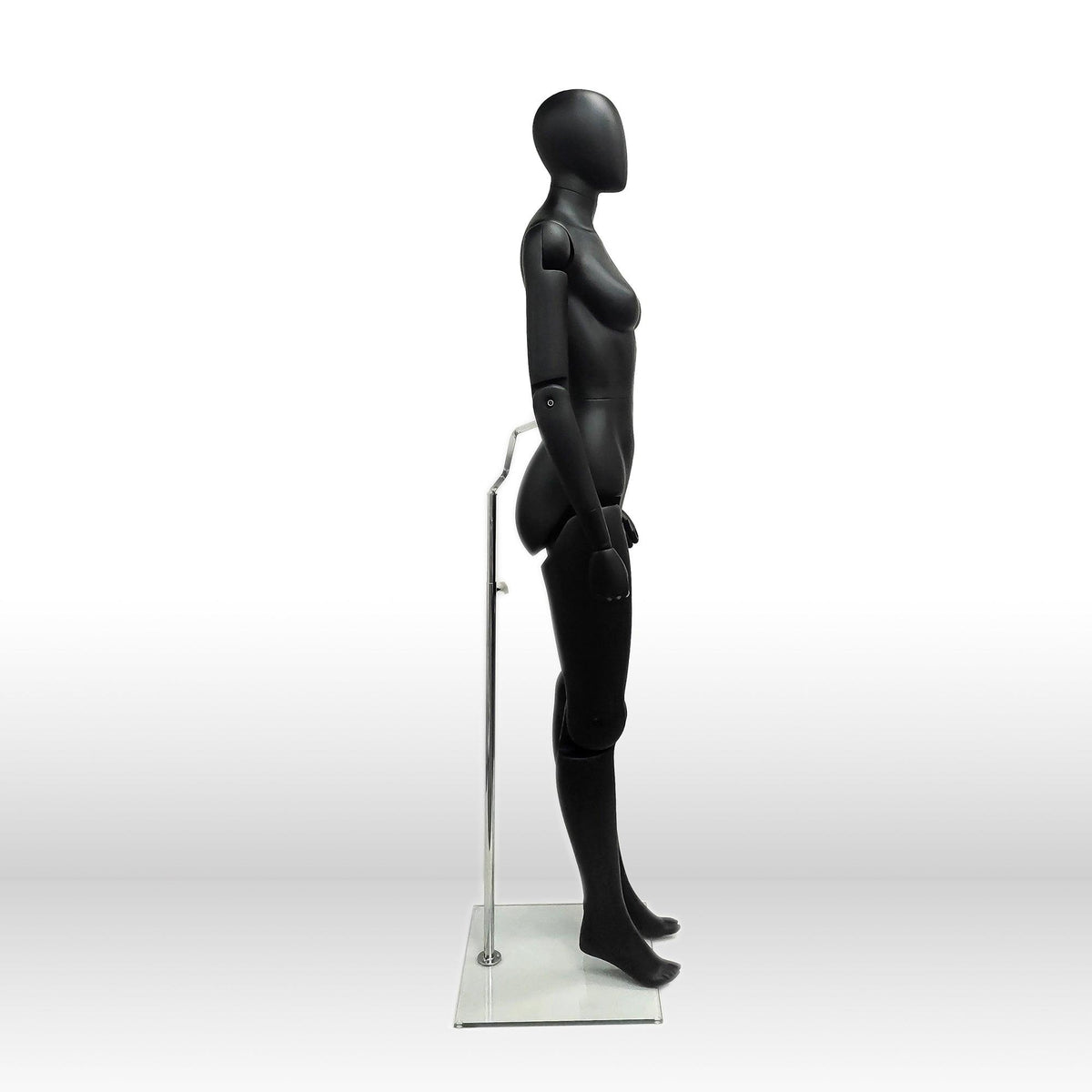 Female Black Abstract Posable Mannequin MM-FM01-BKEG - Mannequin Mall