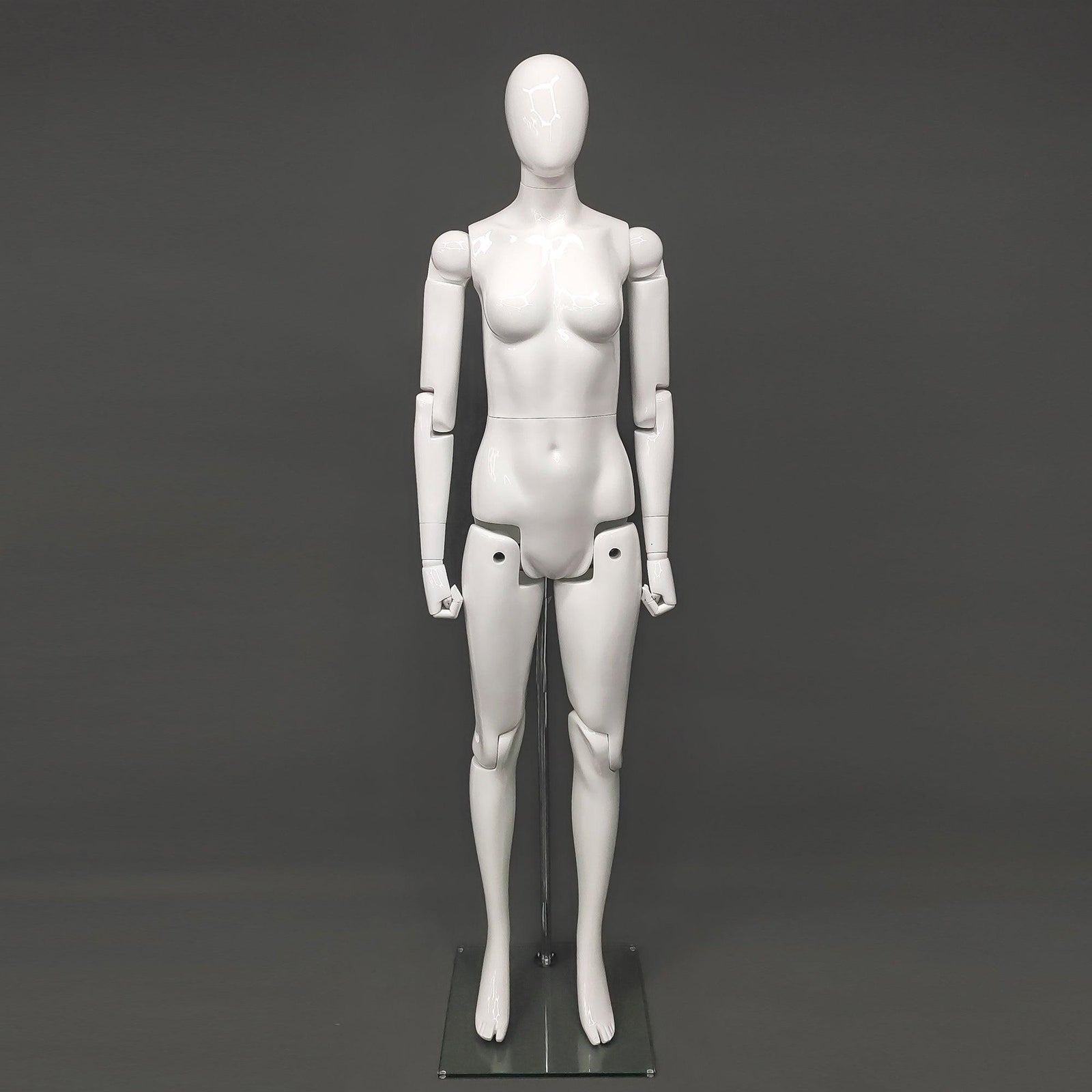 Female White Abstract Posable Mannequin MM-FM01-WEG - Mannequin Mall