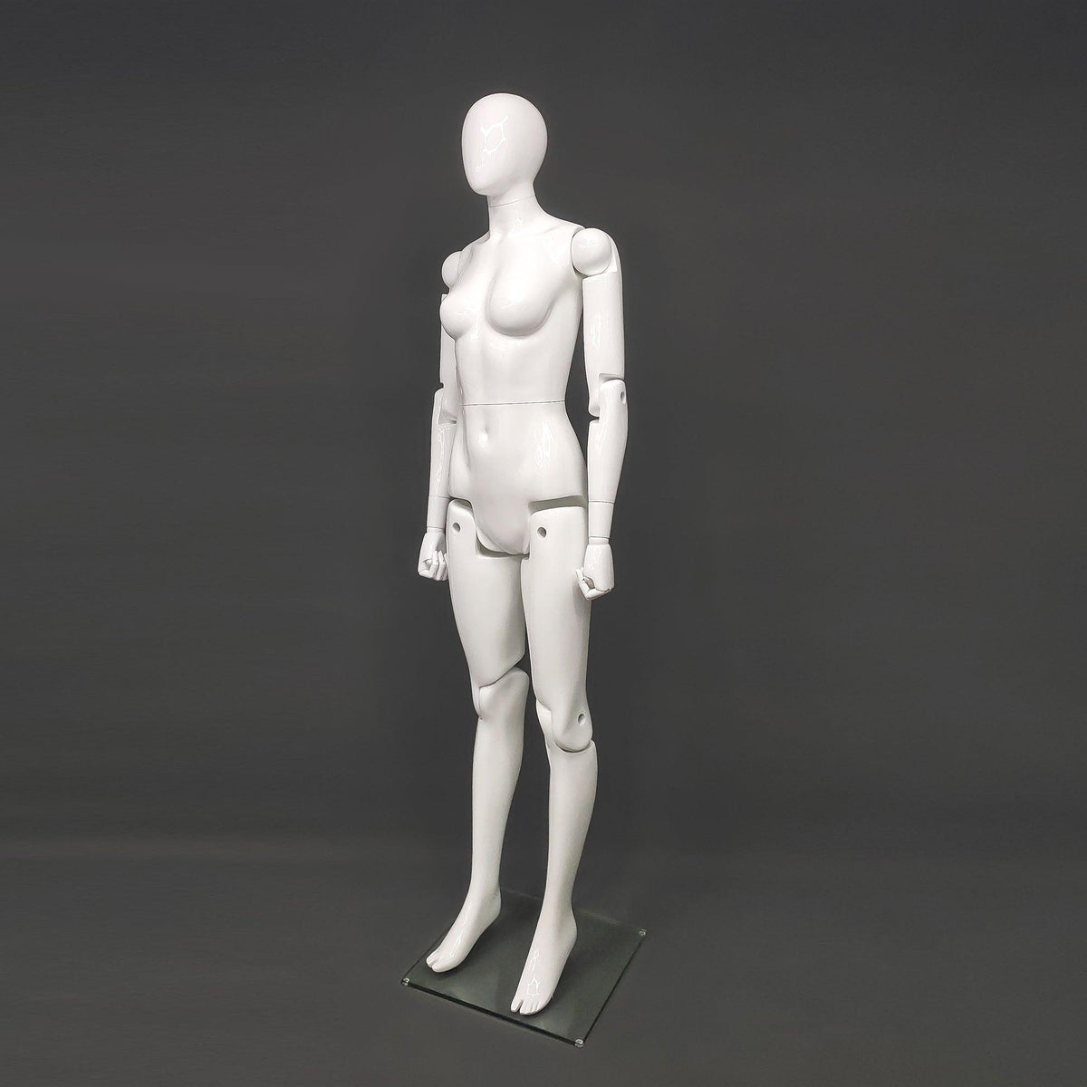 Female White Abstract Posable Mannequin MM-FM01-WEG - Mannequin Mall