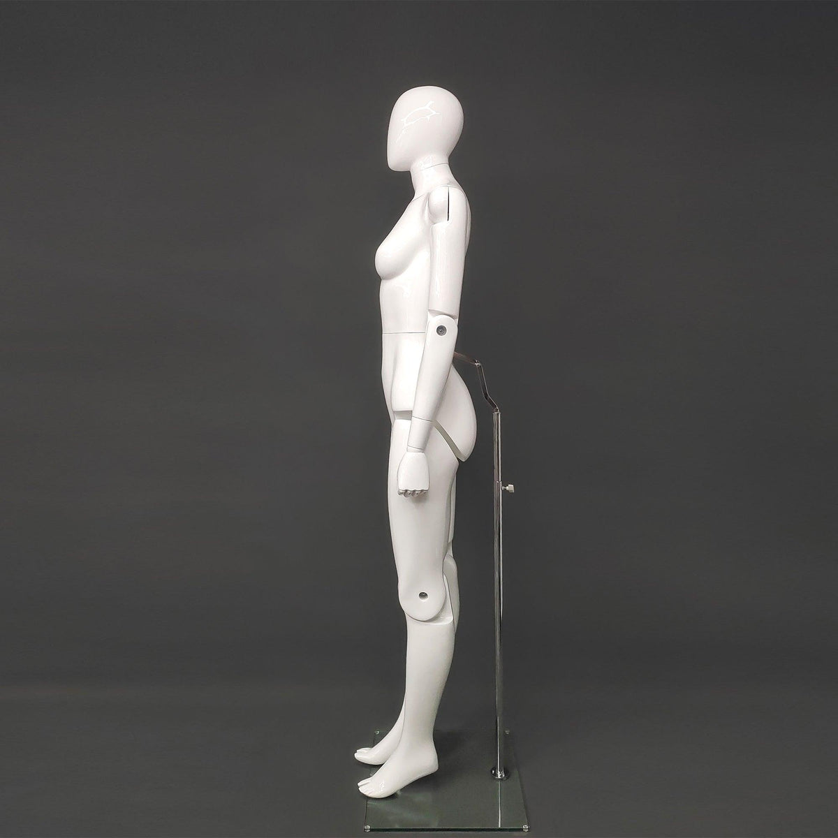 Female White Abstract Posable Mannequin MM-FM01-WEG - Mannequin Mall