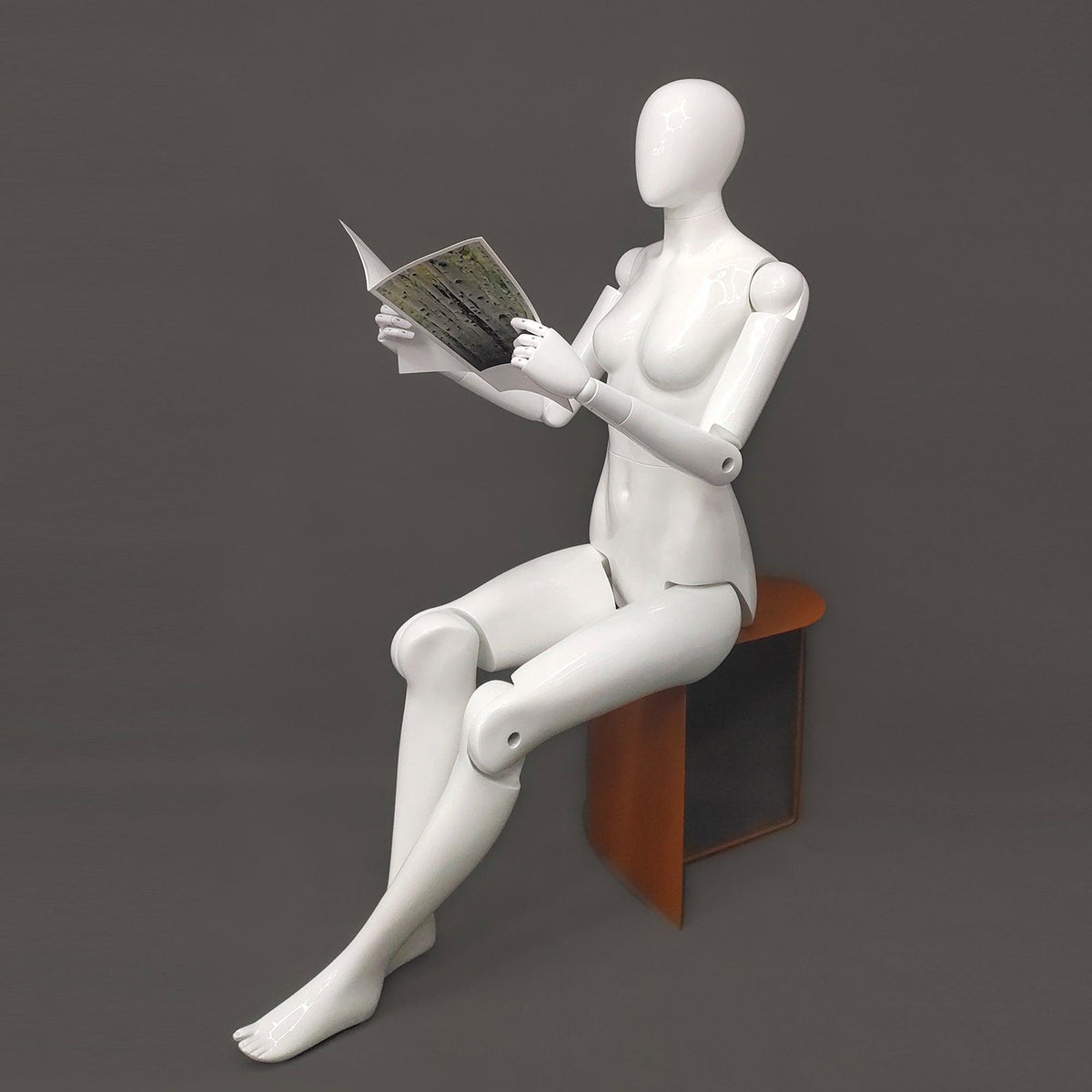 Female White Abstract Posable Mannequin MM-FM01-WEG - Mannequin Mall