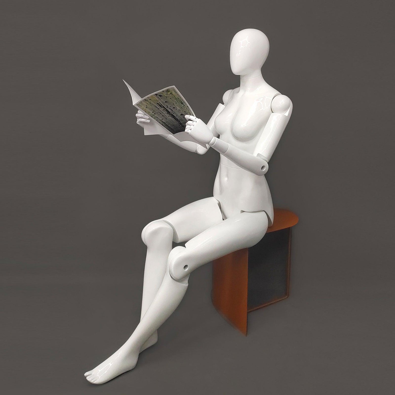 Female White Abstract Posable Mannequin MM-FM01-WEG - Mannequin Mall