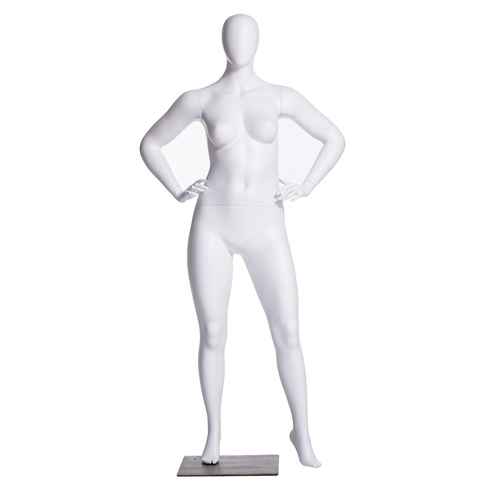 Plus Size Female Egghead Mannequin MM-F3D02W - Mannequin Mall