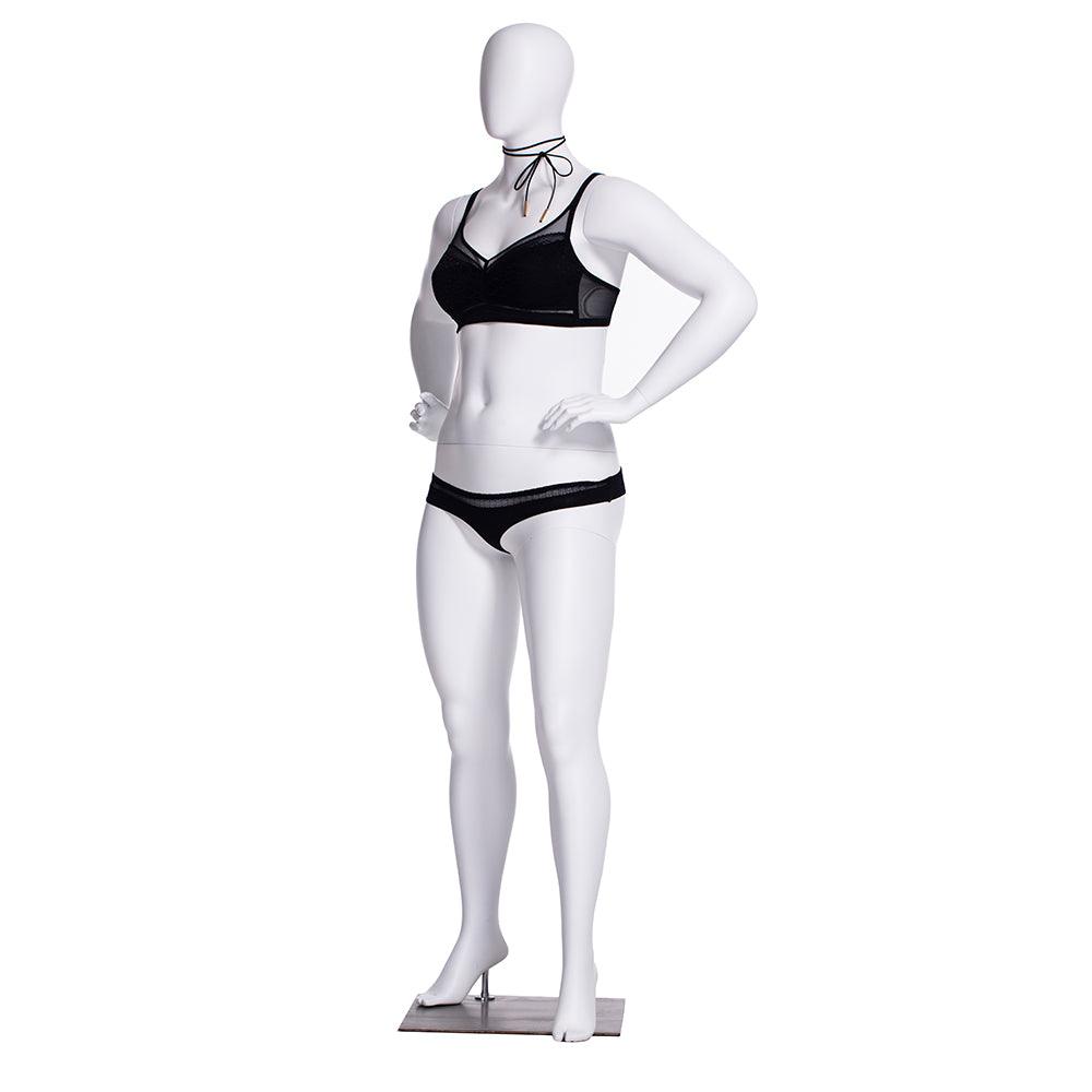 Plus Size Female Egghead Mannequin MM-F3D02W - Mannequin Mall