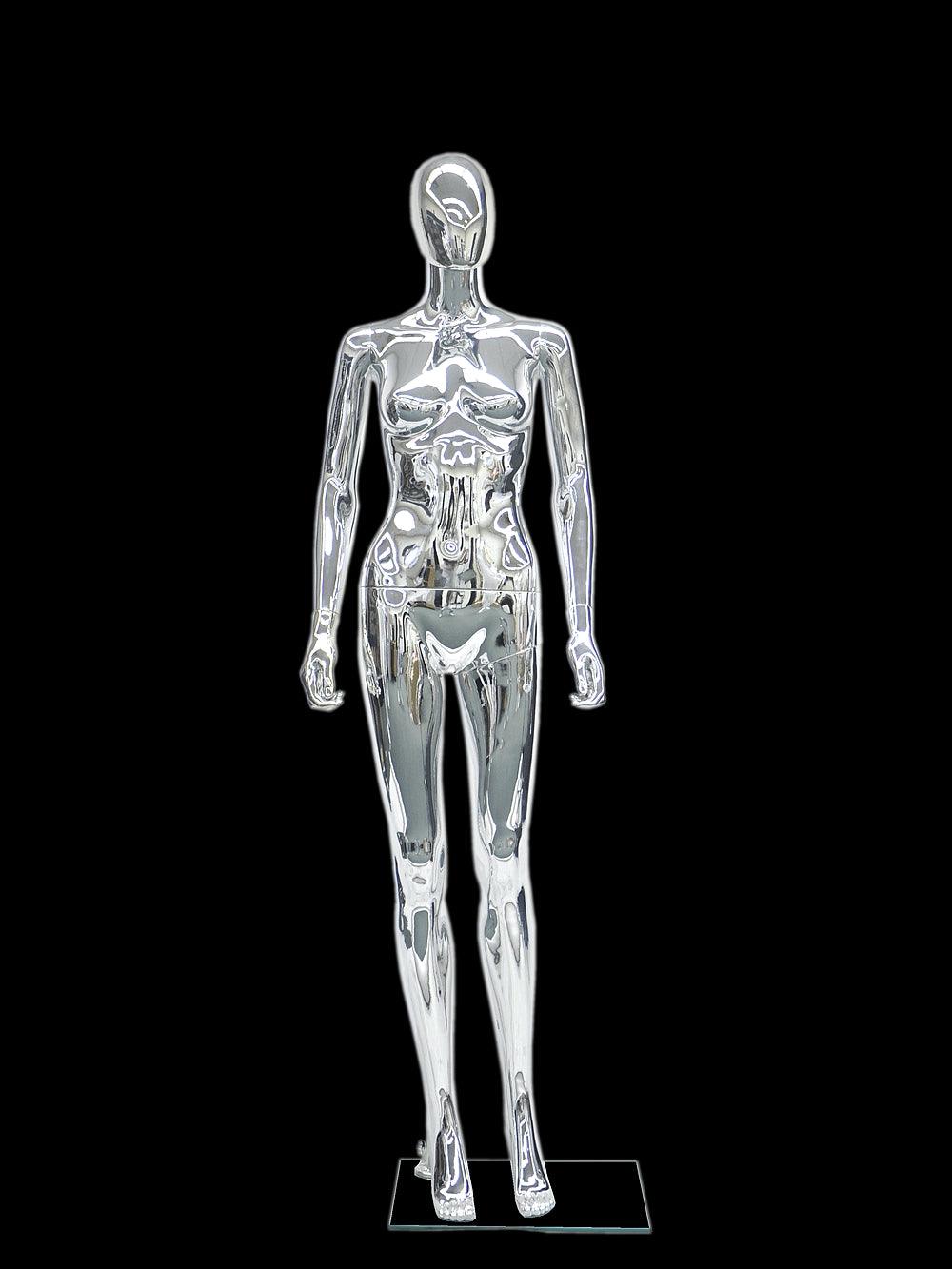 Female Chrome Mannequin MM-PS-SF6SCEG - Mannequin Mall