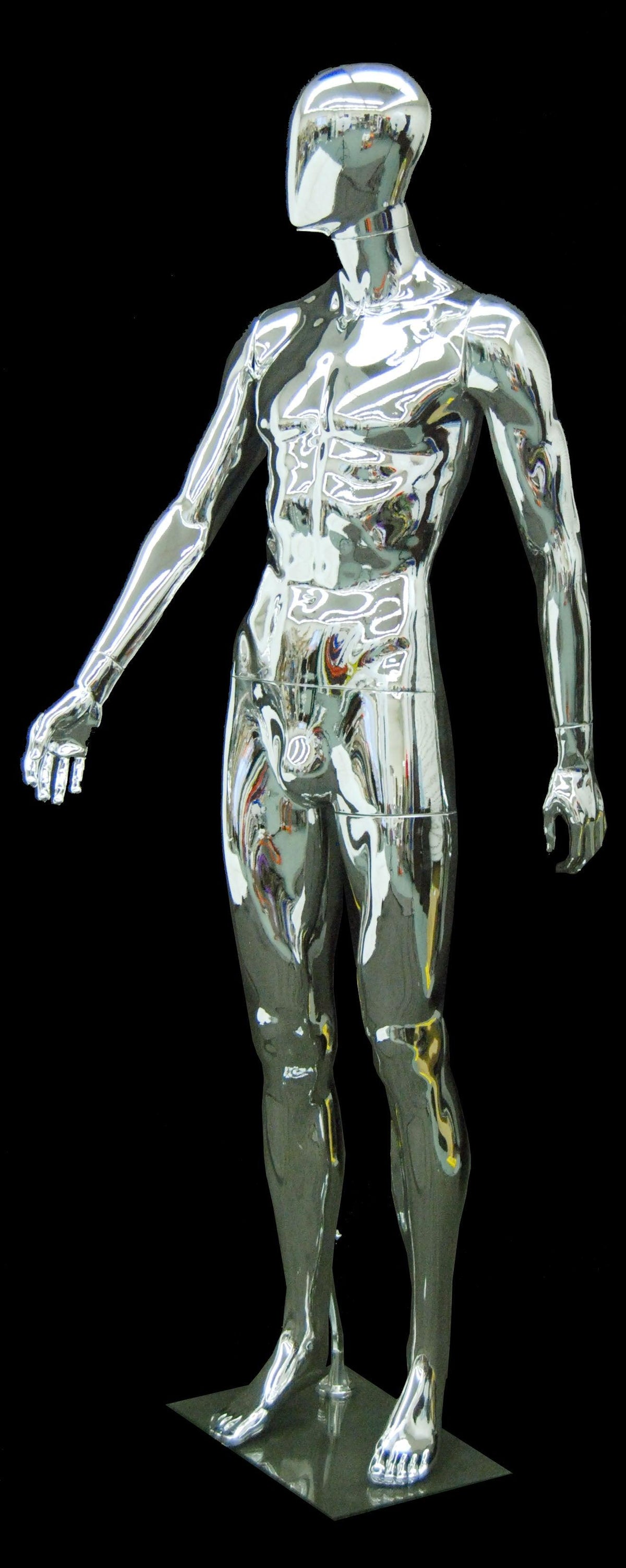 Male Chrome Mannequin MM-PS-SM1SCEG - Mannequin Mall