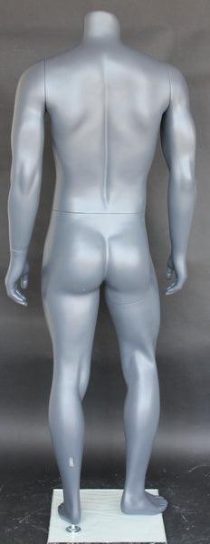 Athletic Sports Headless Male Mannequin MM-STB-1MH-GREY - Mannequin Mall