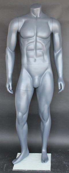 Athletic Sports Headless Male Mannequin MM-STB-1MH-GREY - Mannequin Mall