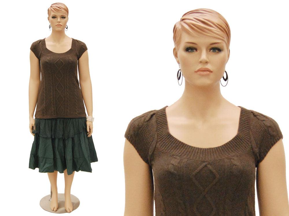 6&#39;1&quot; Realistic Plus-Size Female Mannequin MM-AVIS1 - Mannequin Mall