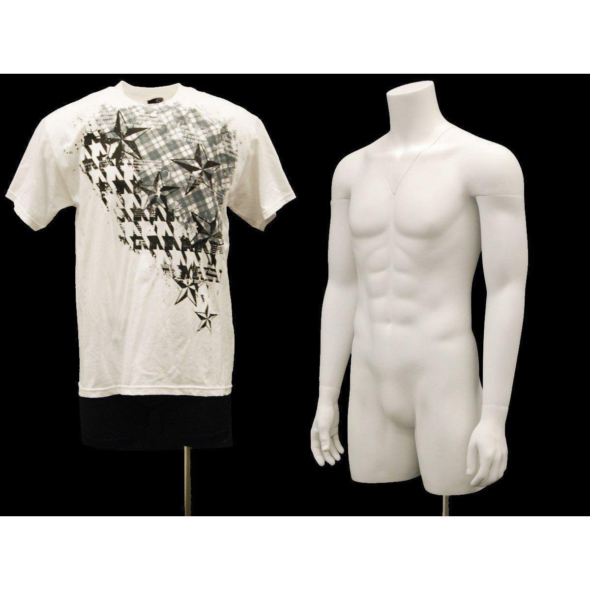 Invisible Ghost Mannequin Male Torso w/ Base MM-TMWIV - Mannequin Mall