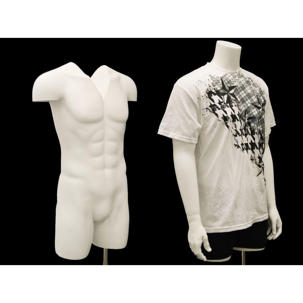 Invisible Ghost Mannequin Male Torso w/ Base MM-TMWIV - Mannequin Mall