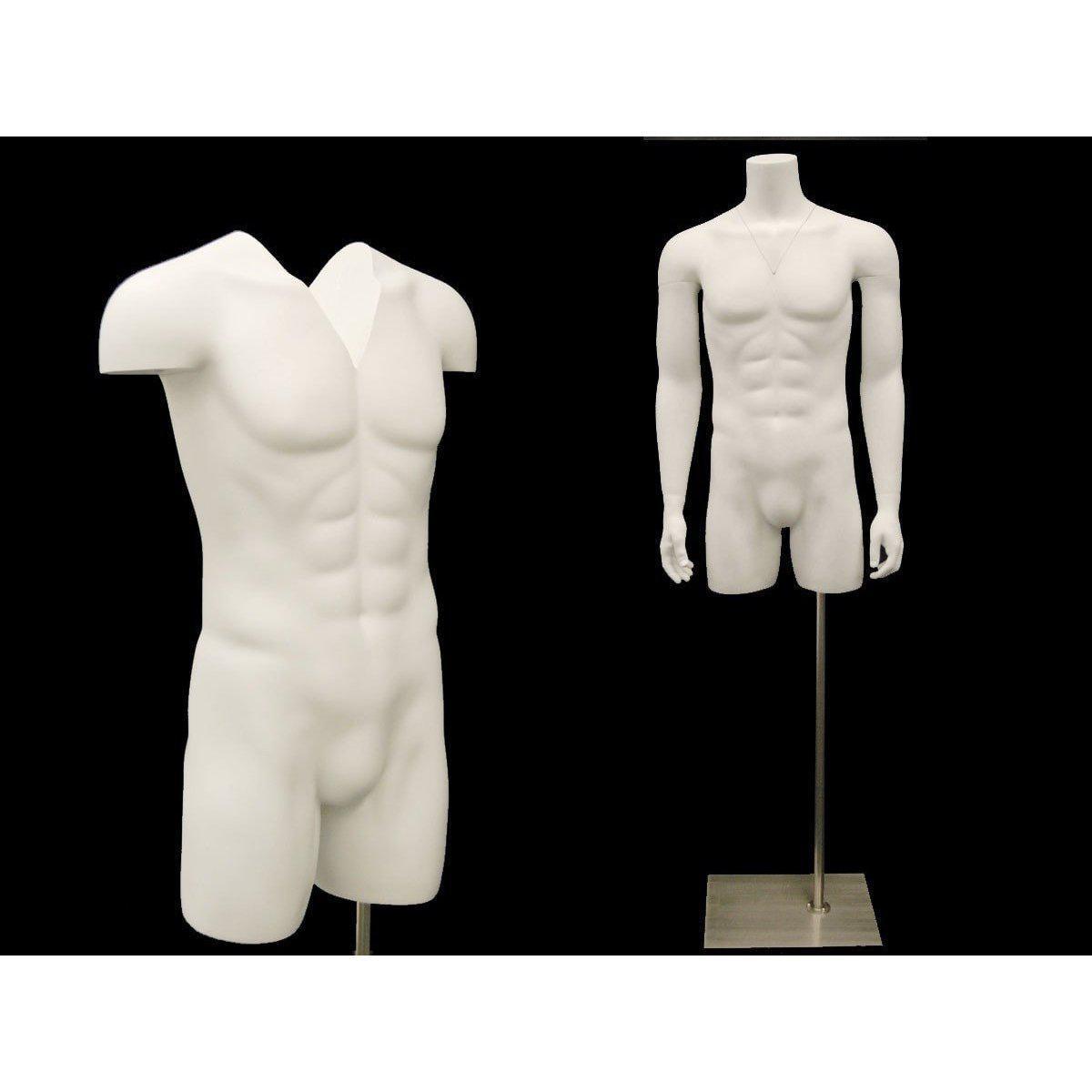 Invisible Ghost Mannequin Male Torso w/ Base MM-TMWIV - Mannequin Mall