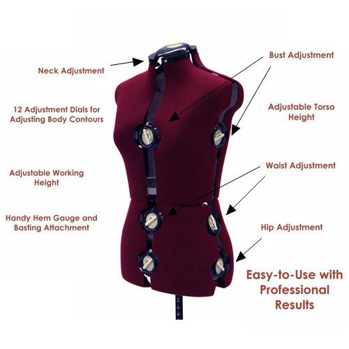 Female Large Adjustable Dress Form MM-JFFH8 - Mannequin Mall