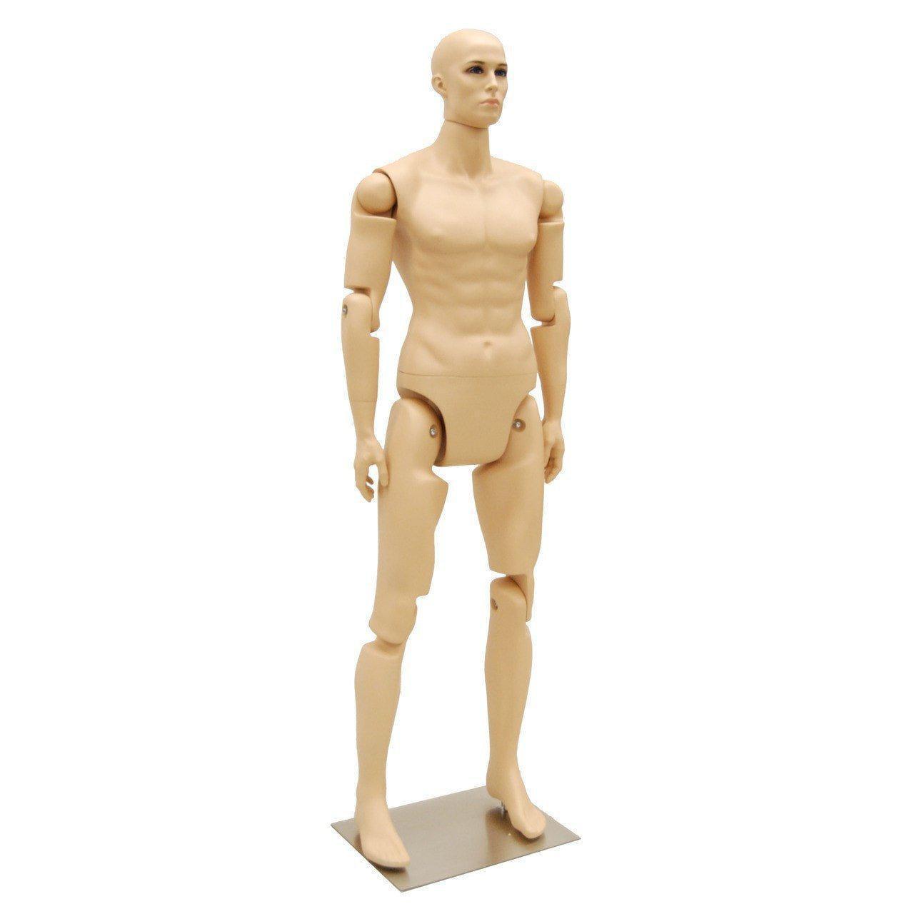 6' Realistic Posable Male Mannequin MM-MFXF - Mannequin Mall