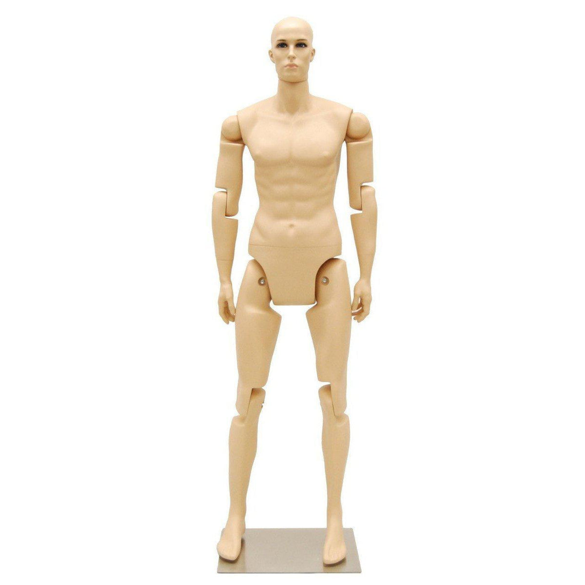 6&#39; Realistic Posable Male Mannequin MM-MFXF - Mannequin Mall