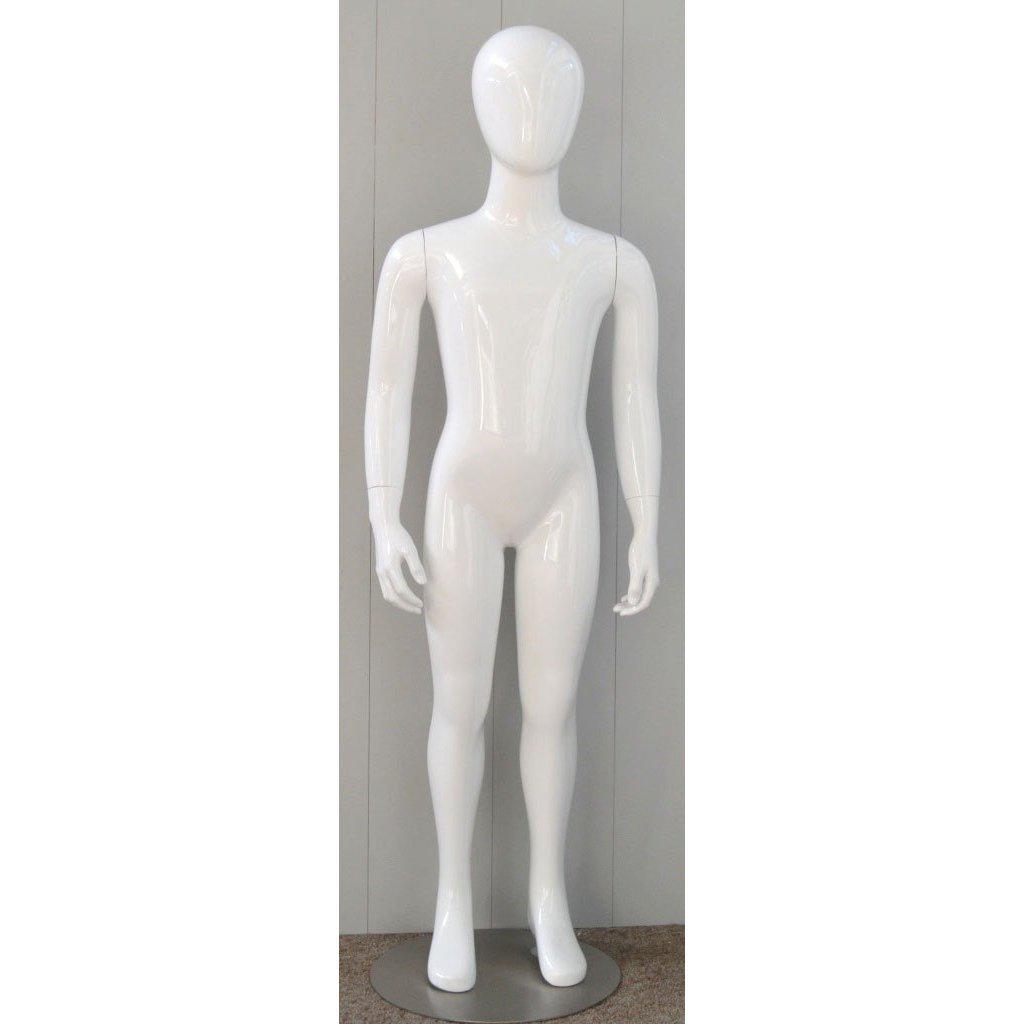 Female Egghead Torso Mannequin with Removable Arms, Grey Color